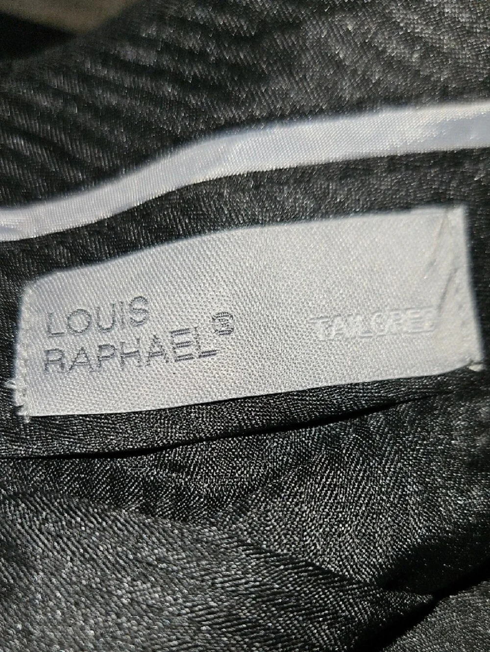 Louis Raphael Size W35XL32 Men's Black Classic Dress Pants - Modern Fit